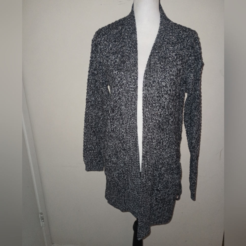 New Allison Brittney Black and White Knit Cardigan SZM/L